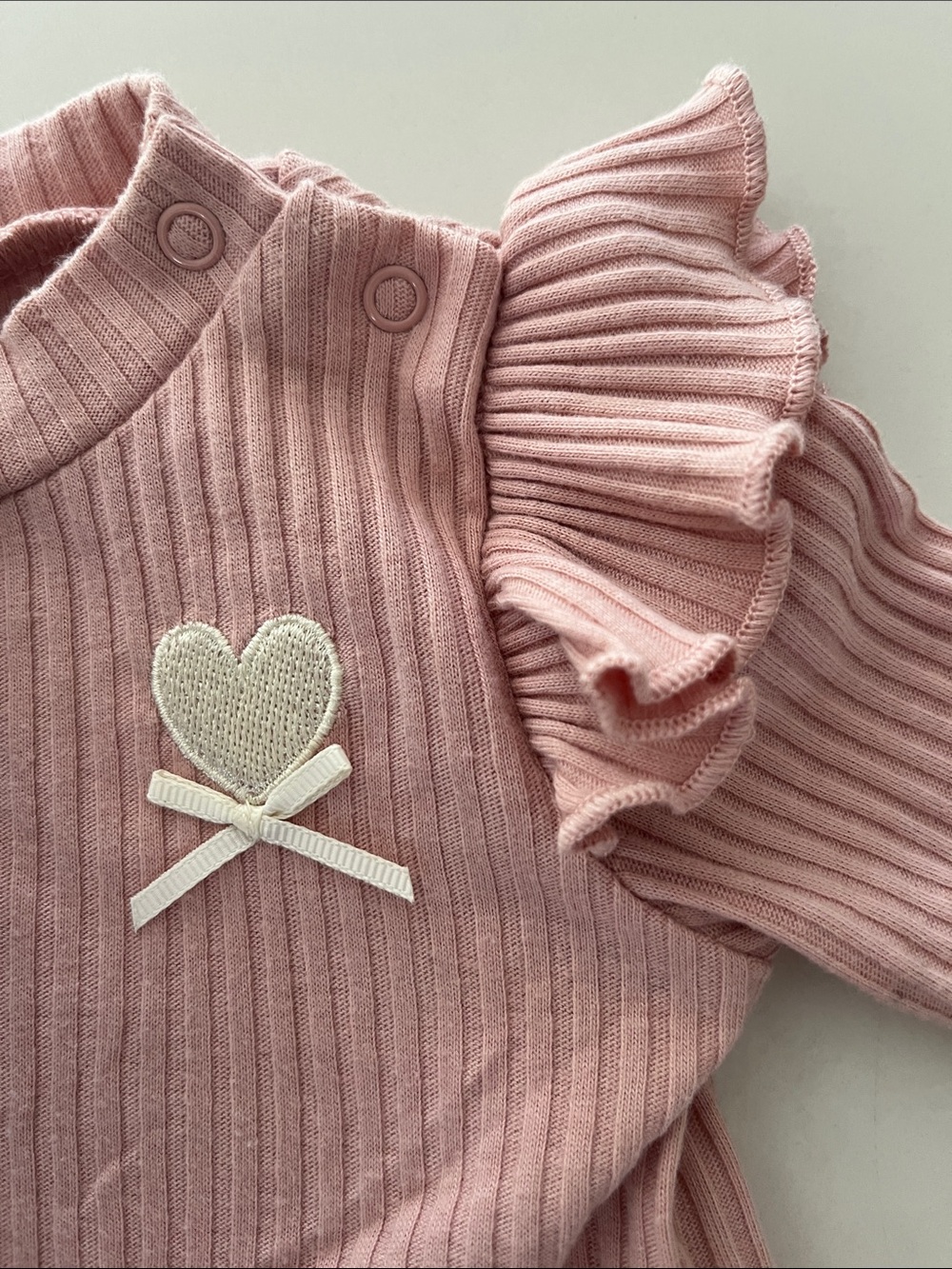 Baby Ribbed Pink Heart Set - Picture 4 of 4